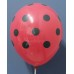 Red AA - Black Polkadots Printed Balloons